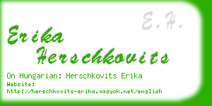 erika herschkovits business card